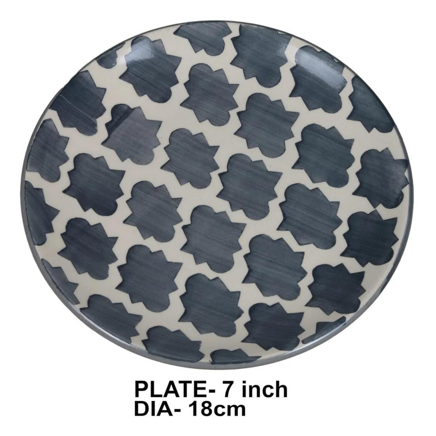 RAJ ROYAL® Ceramic Plate for Nasta Dinner Serving Set of 6 PC 7 Inch