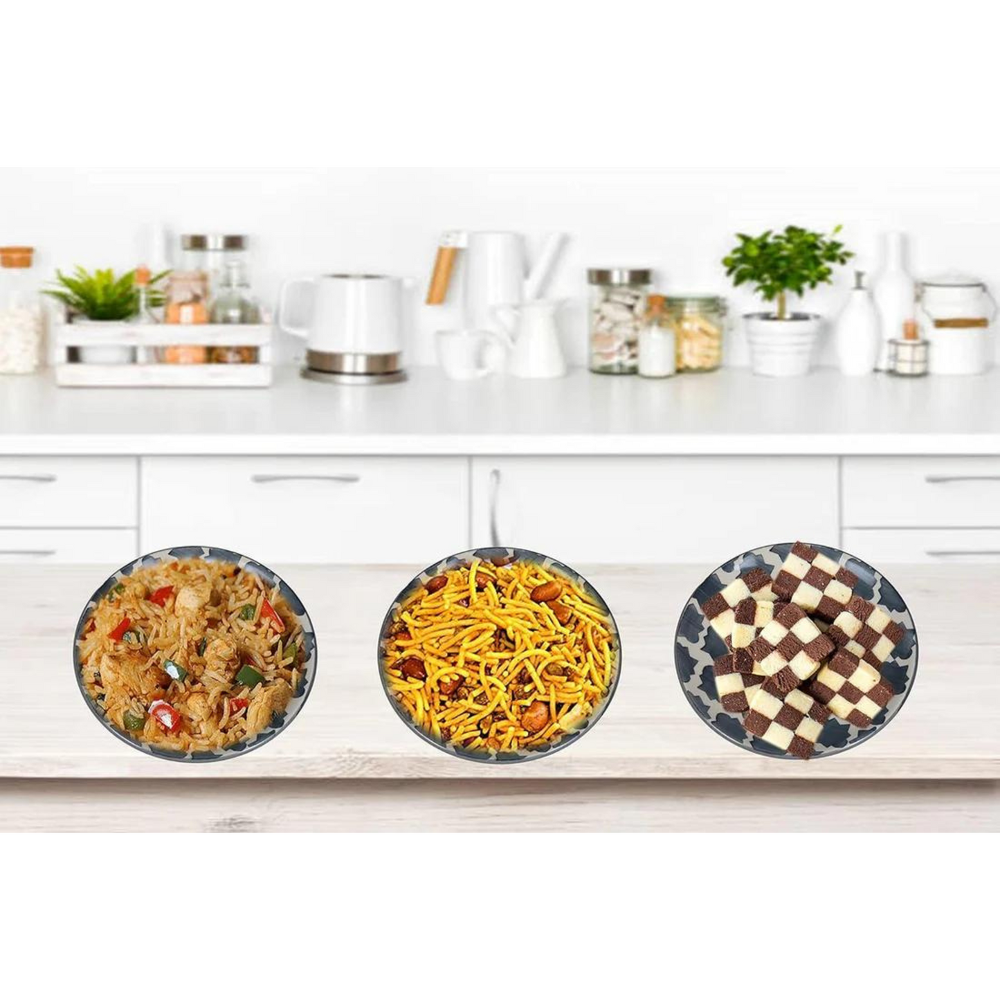 RAJ ROYAL® Ceramic Plate for Nasta Dinner Serving Set of 6 PC 7 Inch