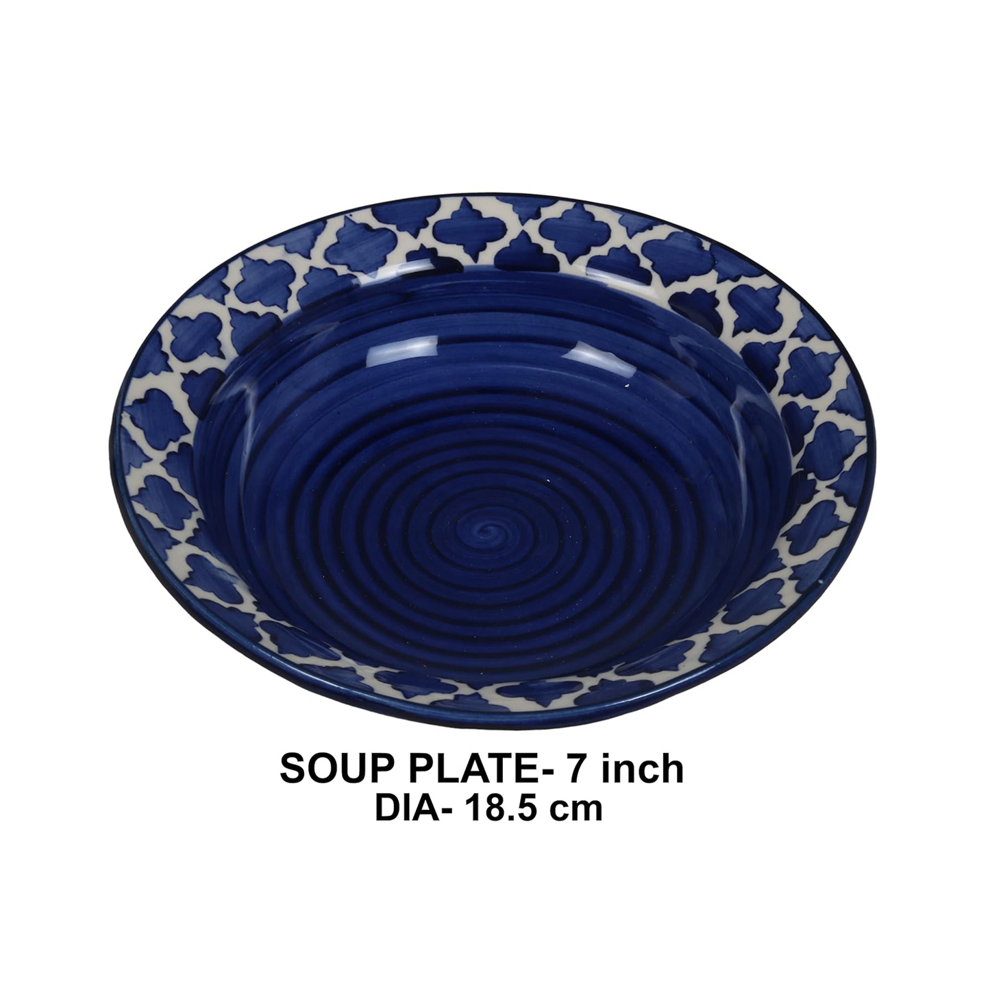 Ceramic Microwave & Oven Safe Plate Set of 4 Plates (7 Inch, Seashell)