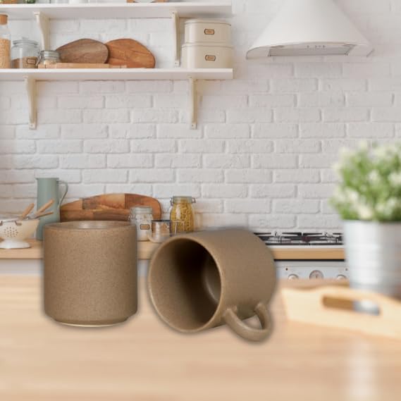 RAJ ROYAL Ceramic Mugs 250ml - Coffee/Tea Mugs - Microwave, Dishwasher Safe Tea Cups for Daily Use & Party (Set of 2 Cups)