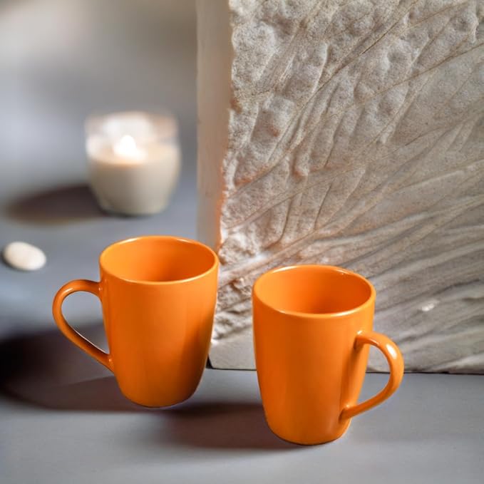 RAJ ROYAL Ceramic Mugs 250ml - Coffee/Tea Mugs - Microwave, Dishwasher Safe Tea Cups for Daily Use & Party (Set of 2 Cups)