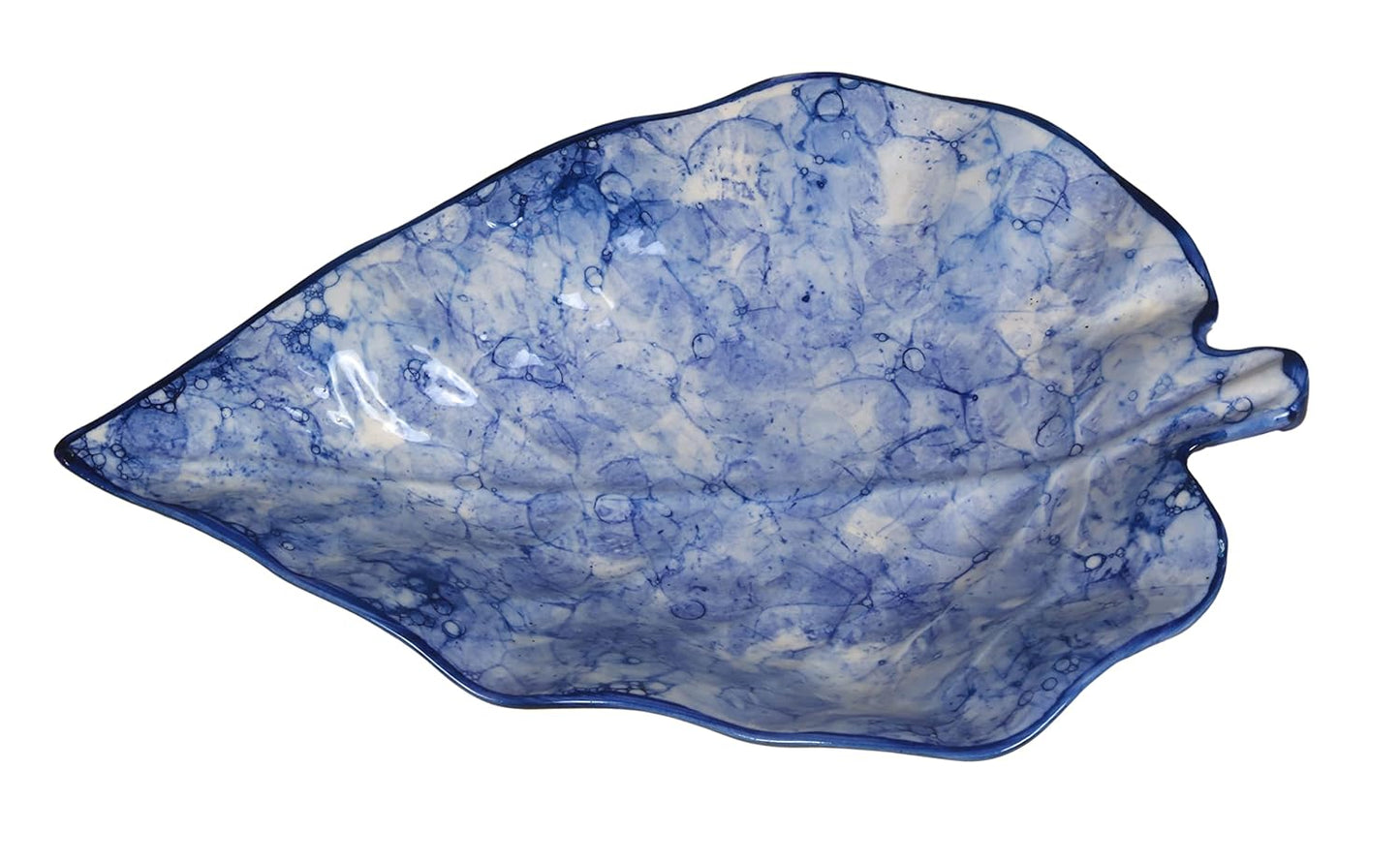 Raj Royal Ceramic Pan Shaped Serving Tray Hand Painted for Dinning Rooms - 1 Piece