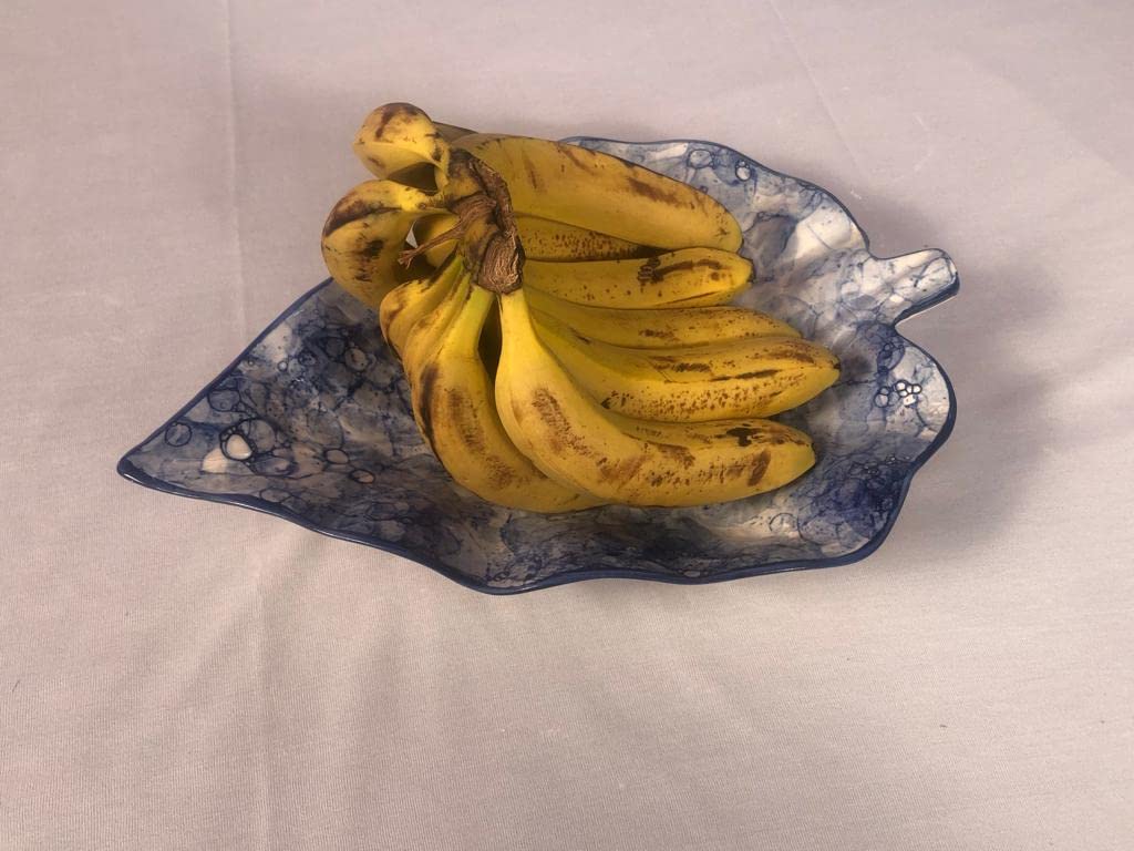 Raj Royal Ceramic Pan Shaped Serving Tray Hand Painted for Dinning Rooms - 1 Piece