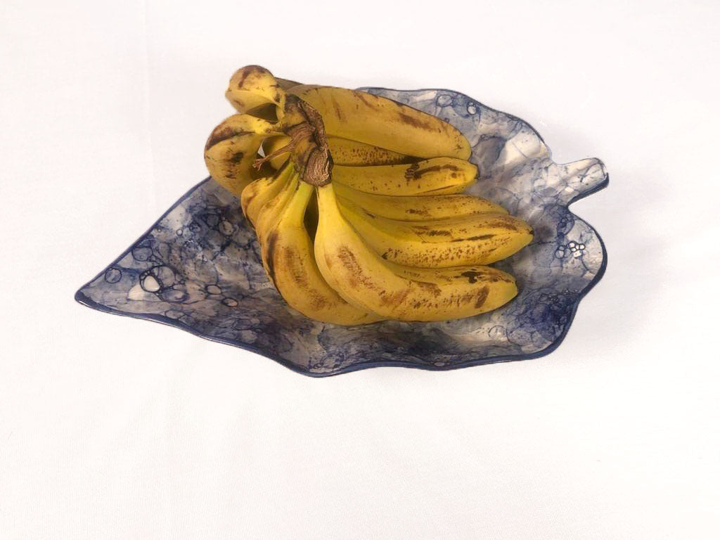 Raj Royal Ceramic Pan Shaped Serving Tray Hand Painted for Dinning Rooms - 1 Piece
