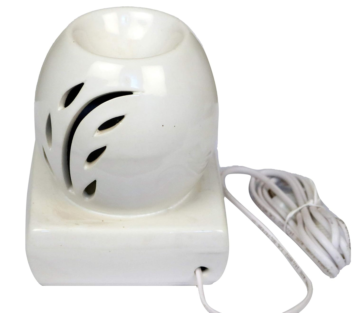 RAJ ROYAL Black, Green, White Oval Shaped Ceramic Electric Aroma Diffuser Essential Oil Burner Air Freshener for Home SPA Office Decor (15 x 12 cm)