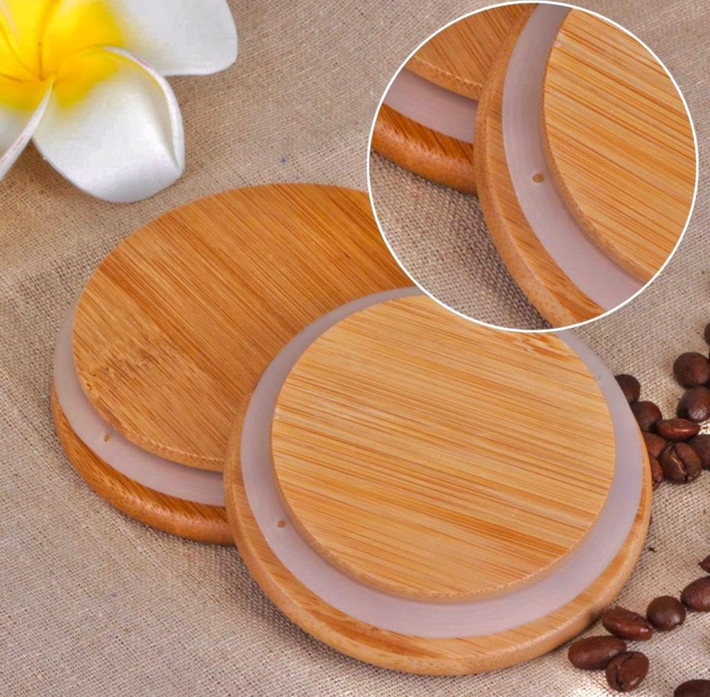RAJ ROYAL Borosilicate Airtight Food Storage Jar Set of 4 with Wooden Lid And with Pinewood Tray Capacity 500 ML