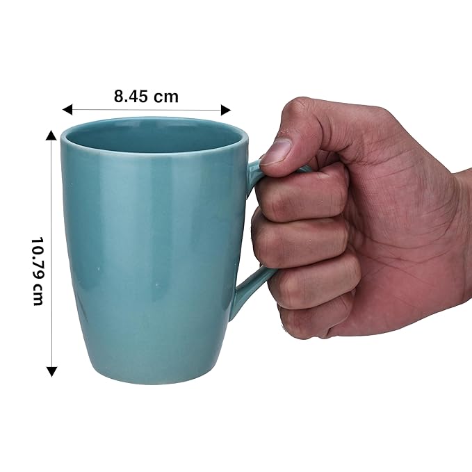 RAJ ROYAL Ceramic Mugs 250ml - Coffee/Tea Mugs - Microwave, Dishwasher Safe Tea Cups for Daily Use & Party (Set of 2 Cups)