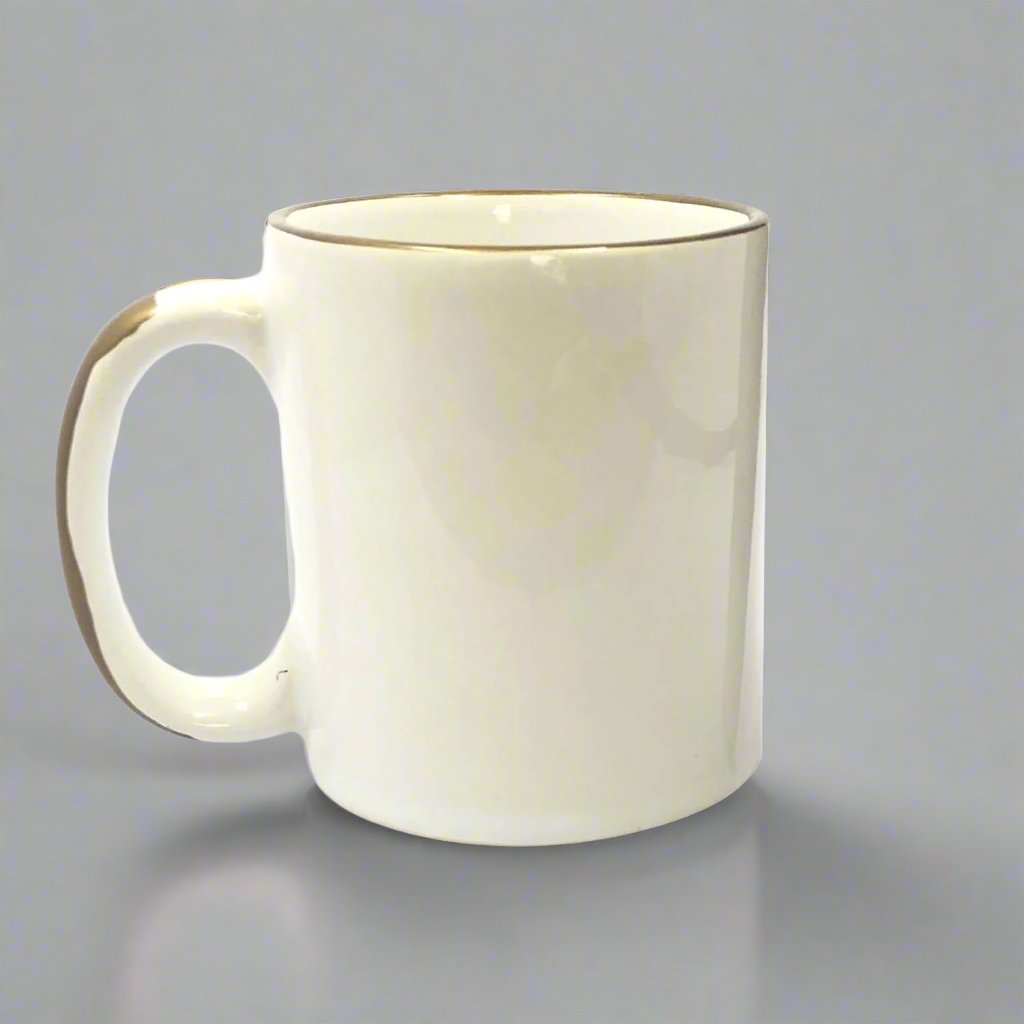 Raj Royal Handcrafted Plain Ceramic Tea Cup/Coffee Mug for Sublimation or Daily use - Set of 2