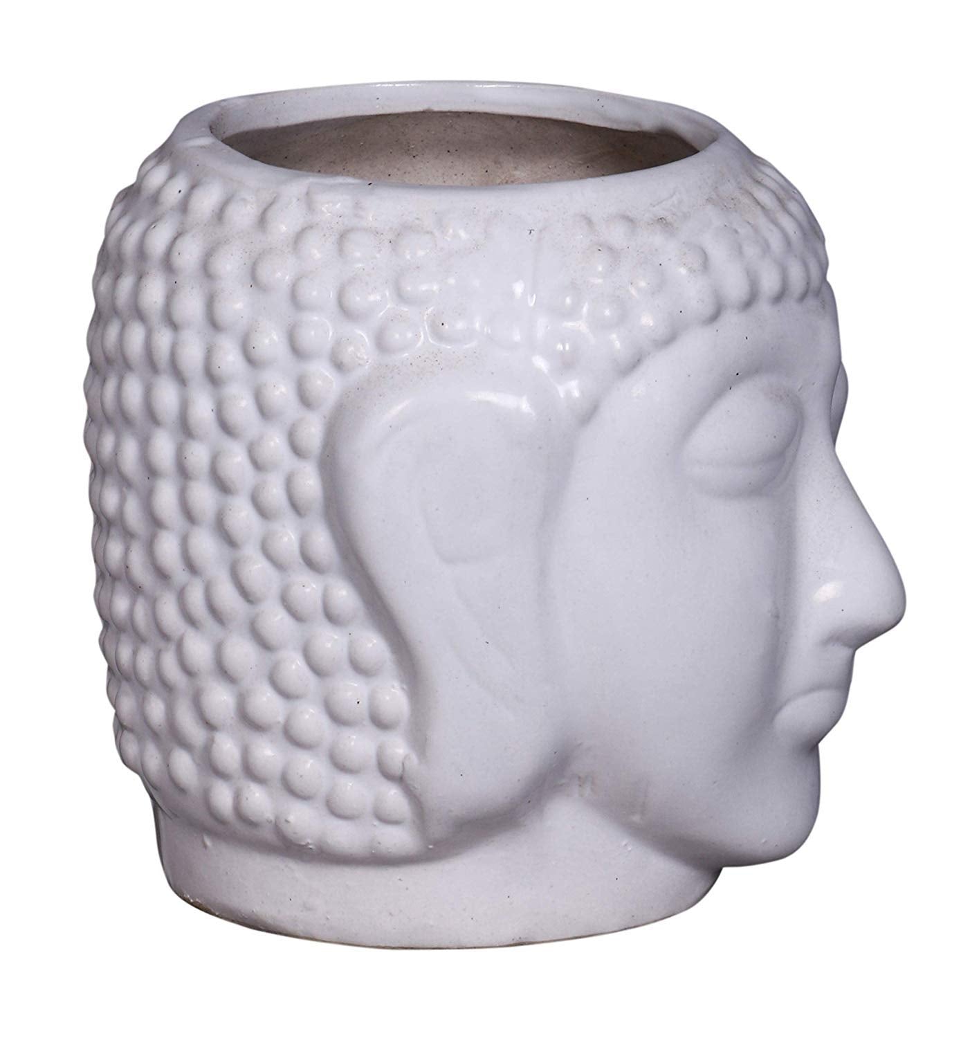 RAJ ROYAL Handcrafted Ceramic Bhuddha Shape Flower Vase for Living Room Handmade Decorative Vases Pot Planter for Garden for Home Office Decoration Pots 1 Piece