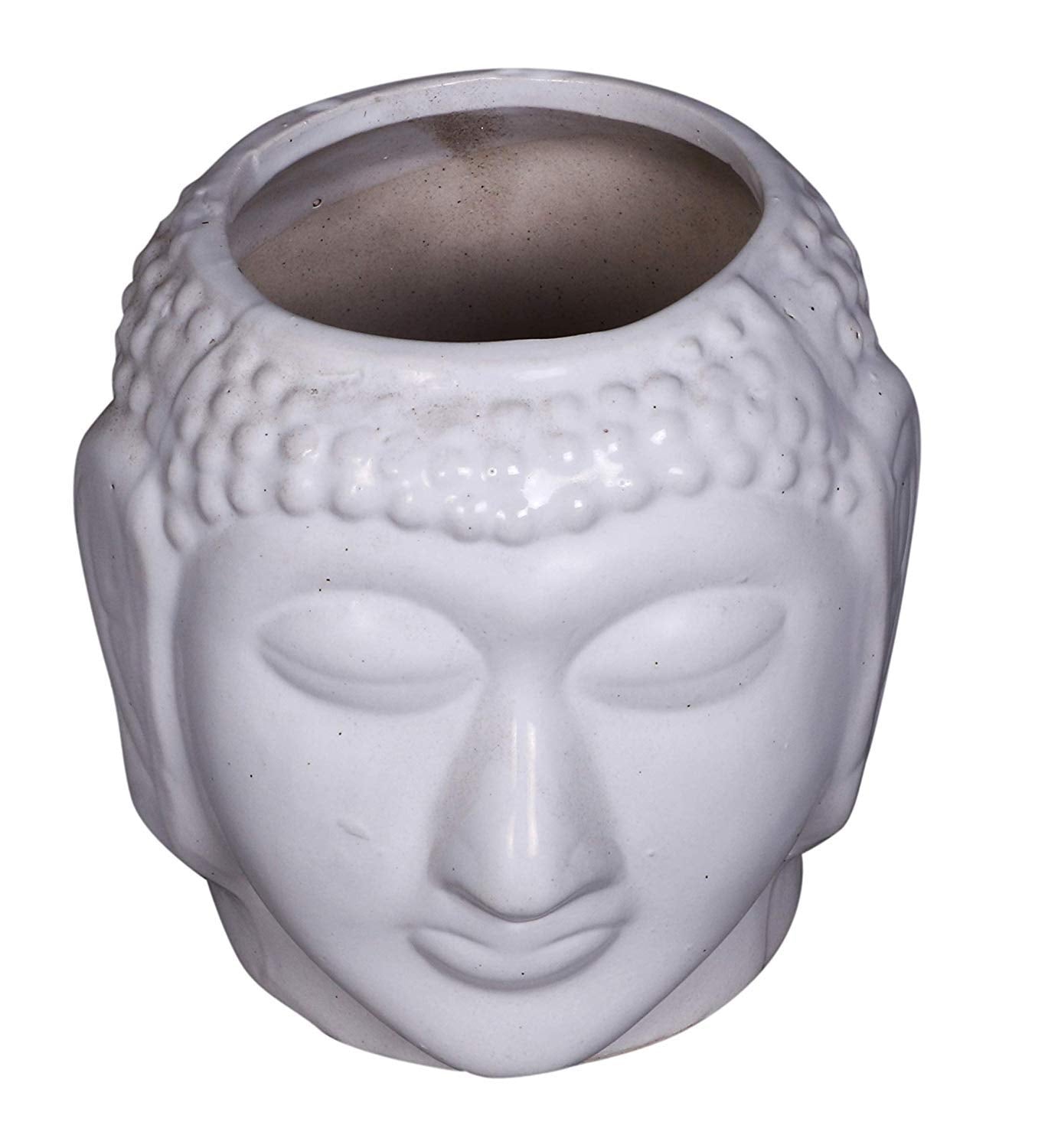 RAJ ROYAL Handcrafted Ceramic Bhuddha Shape Flower Vase for Living Room Handmade Decorative Vases Pot Planter for Garden for Home Office Decoration Pots 1 Piece