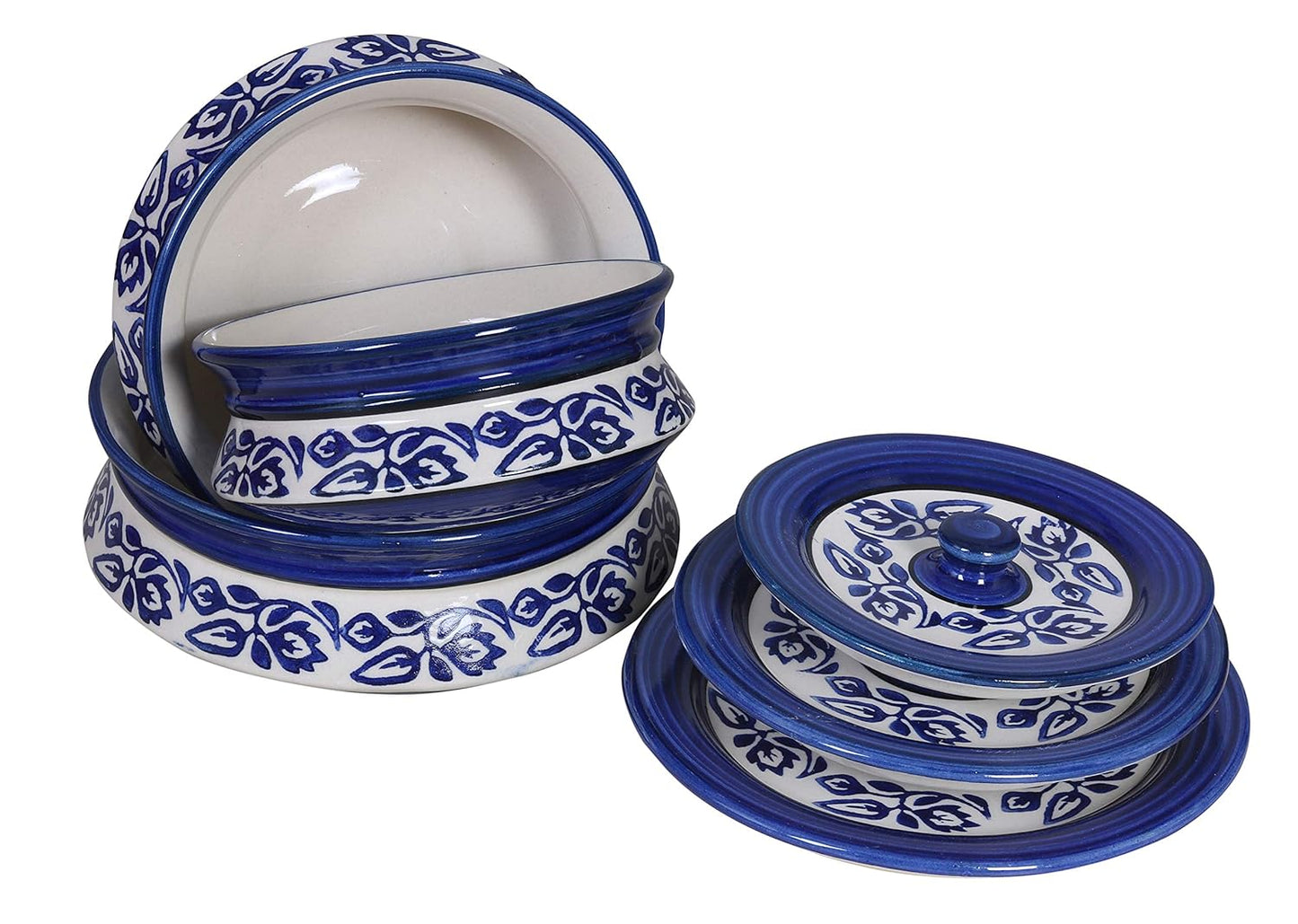 Raj@Royal® Ceramic Kitchen Accessories Items Donga Set, Dishwasher & Microwave Safe, Serves Donga for Cereal Soup, Set of 3, Capacity: 1500 ML, 1000 ML, and 800 ML