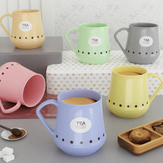 Pastel Conical Tea Cups(Set of 6)