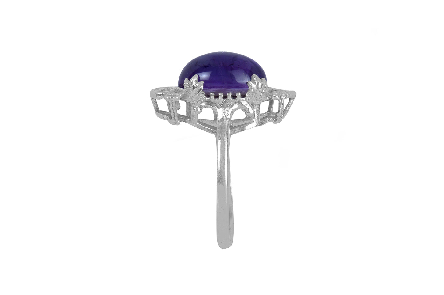 RAJ ROYAL Natural Amethyst Finger Ring in 925 Sterling Silver