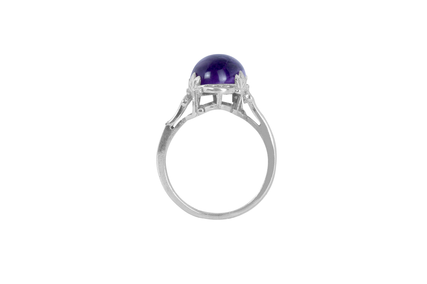 RAJ ROYAL Natural Amethyst Finger Ring in 925 Sterling Silver