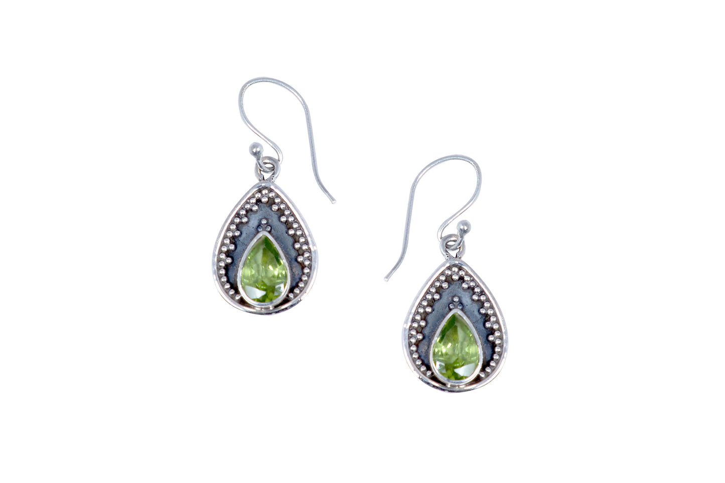 RAJ ROYAL Natural Peridot Stud Earring Set in 925 Sterling Silver