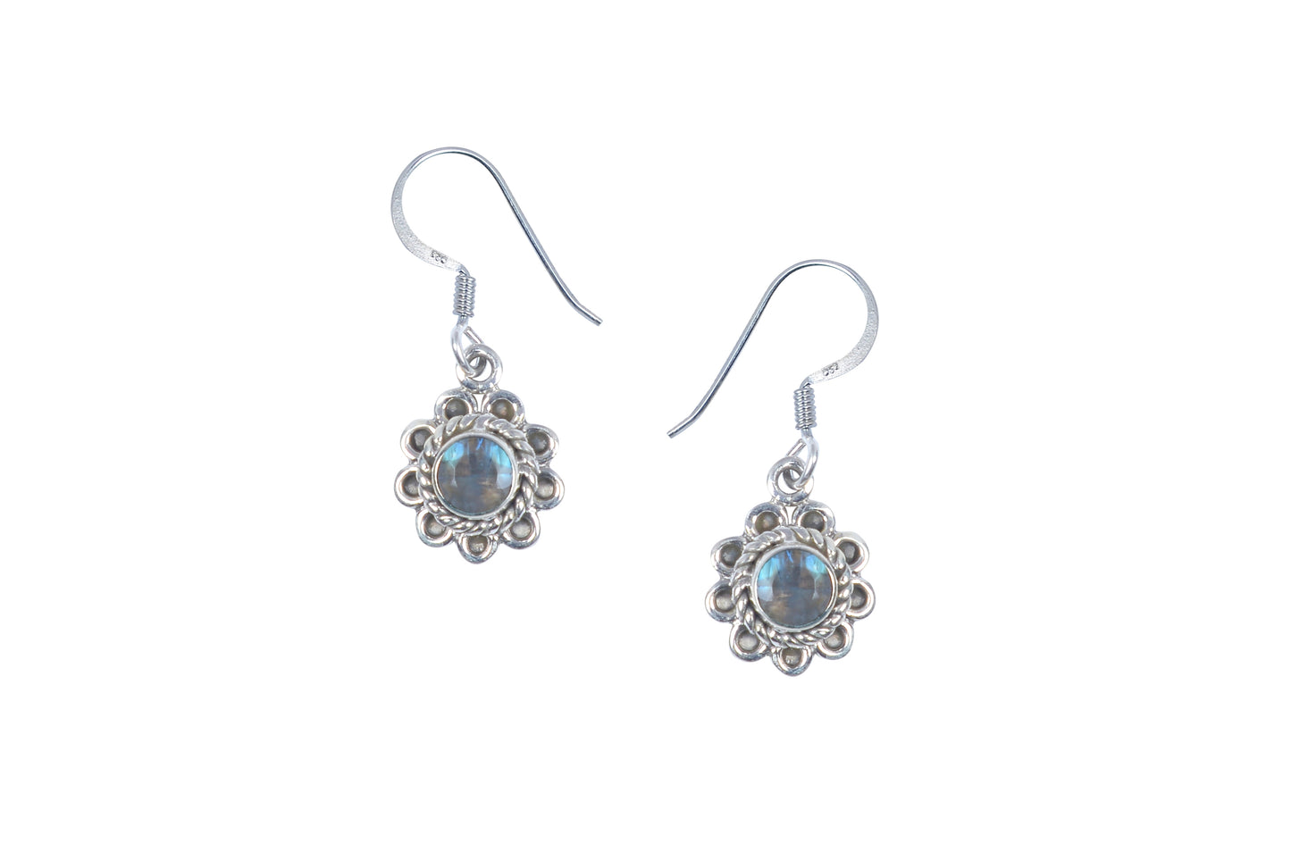 RAJ ROYAL Natural Rainbow Stud Earring in 925 Sterling Silver