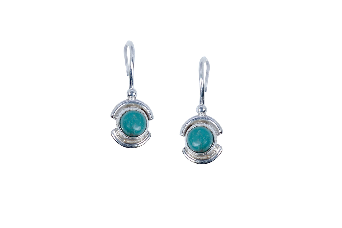 RAJ ROYAL Natural Turquoise Stud Earring in 925 Sterling Silver