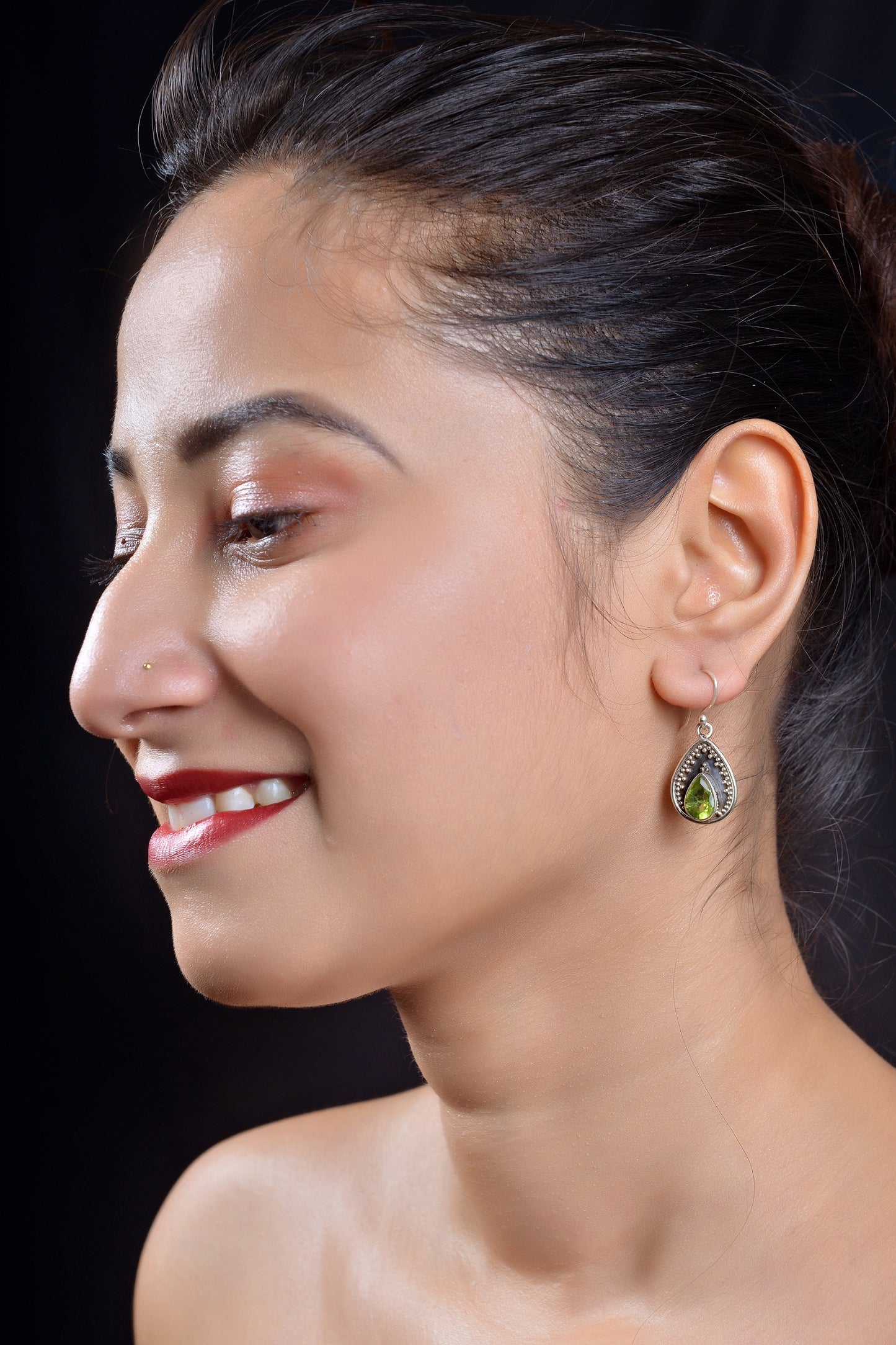 RAJ ROYAL Natural Peridot Stud Earring Set in 925 Sterling Silver