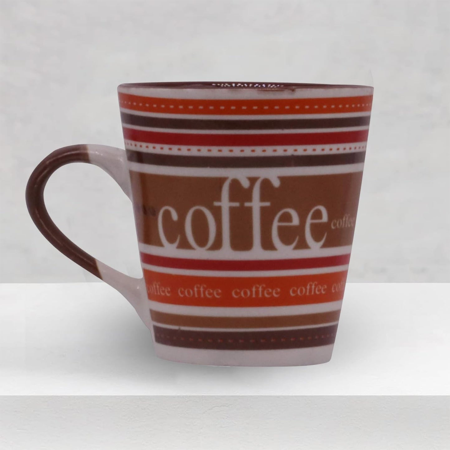RAJ ROYAL Coffee Lining Printed Design Cups for Green Tea Coffee Milk Mug Kulhad Tea Cups for Girlfriend Boyfriend Best Friend Small Kids Couples Gift Item 300 ml (Brown)