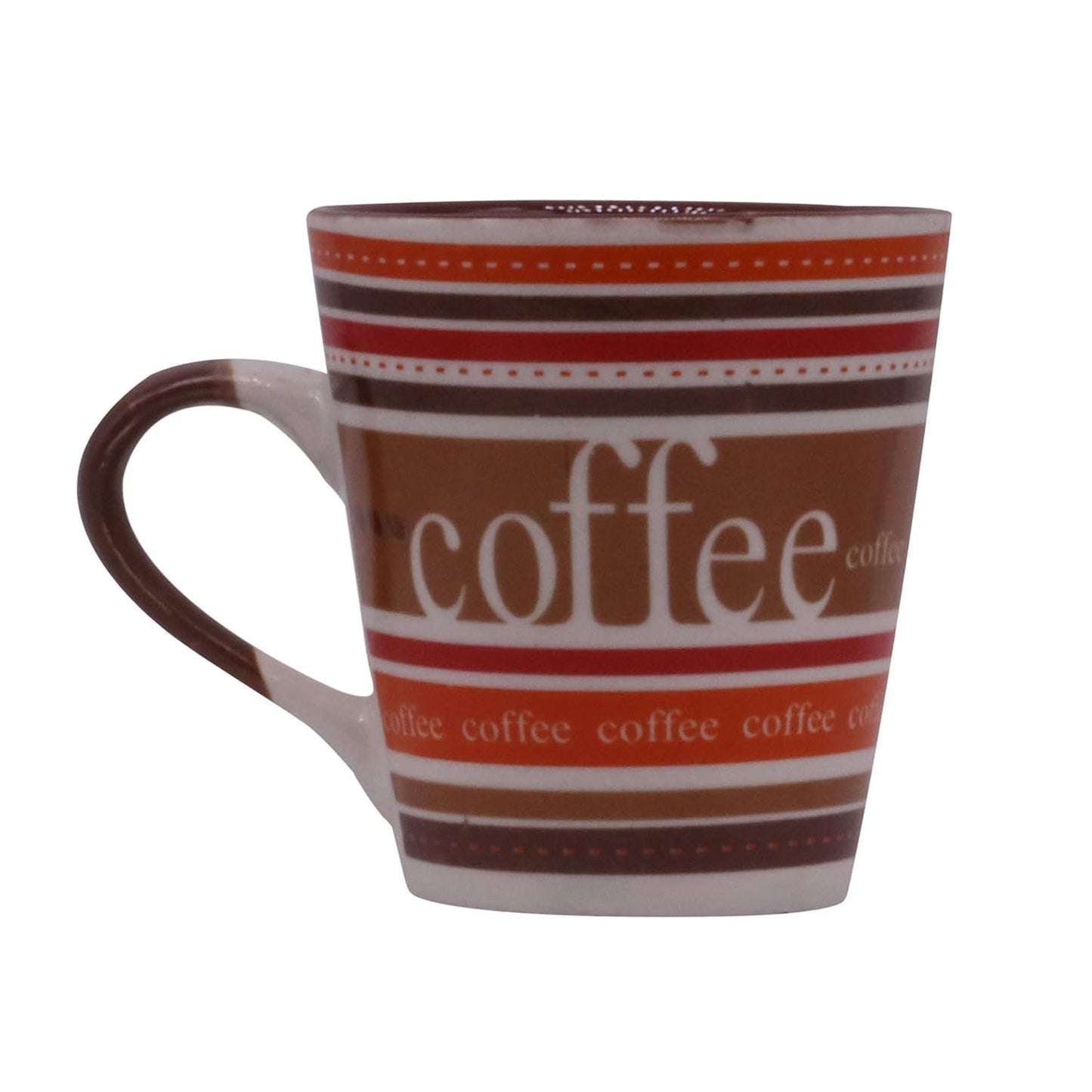 RAJ ROYAL Coffee Lining Printed Design Cups for Green Tea Coffee Milk Mug Kulhad Tea Cups for Girlfriend Boyfriend Best Friend Small Kids Couples Gift Item 300 ml (Brown)