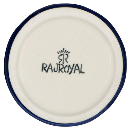 RAJ ROYAL Ceramic Storage Container Jar with Lid Storage Canister (Blue) -1.25 kg