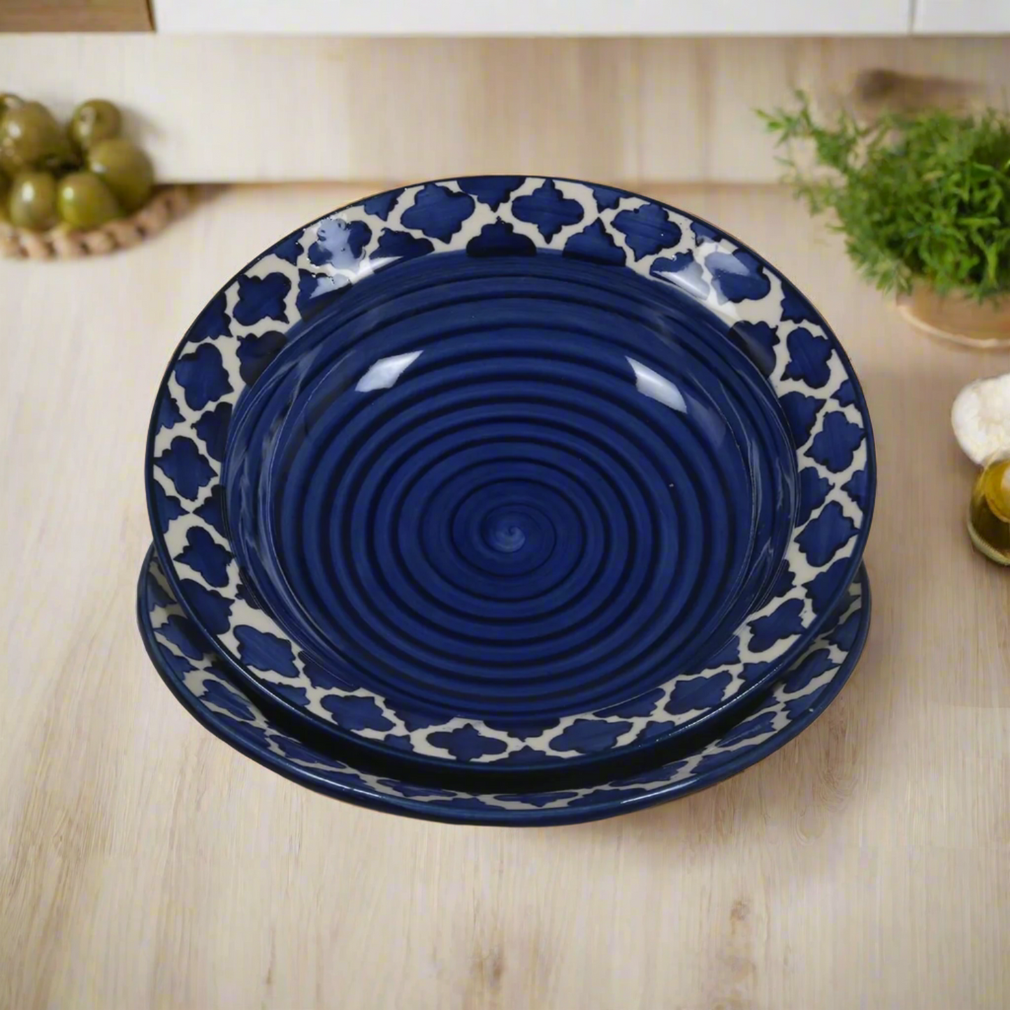 Ceramic Dinner Plate for Serving Nasta - Set of 2 Pcs (10 Inch)