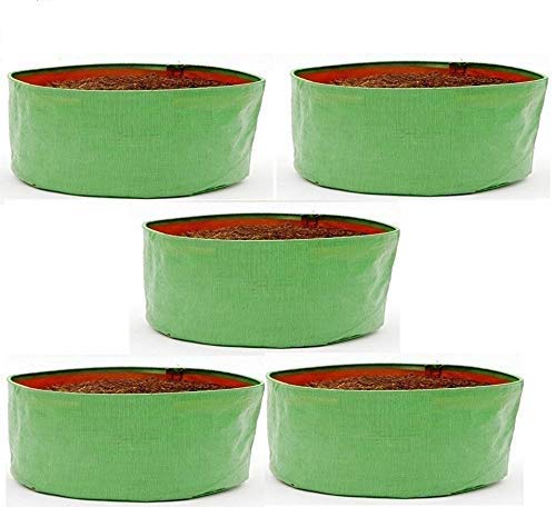 "Raj Royal Heavy Duty HDPE UV Stabilized Plant Grow Bags 24 x 9 inch, 260 GSM Strong,  Home Gardening / Terrace And Balcony Gardening Leafy Vegetable Planting Pots, Plant Bags  (Pack of 5)"