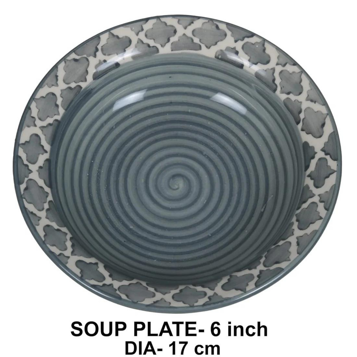 RAJ ROYAL® Ceramic Soup Plate for Dinner Set of 4 Pcs 7 Inch