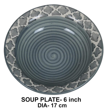 RAJ ROYAL® Ceramic Soup Plate for Dinner Set of 4 Pcs 7 Inch