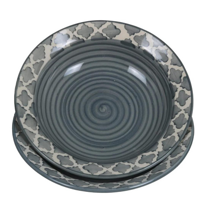 RAJ ROYAL® Ceramic Soup Plate for Dinner Set of 2 Pcs 10 Inch