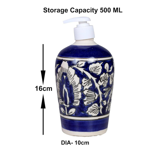 RAJ ROYAL Ceramic Liquid Shop Dispenser Hand wash Bottle for Bathroom Accessory for Home Office - 10x10x16 cm