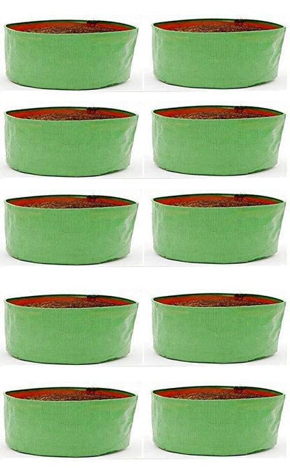"Raj Royal Heavy Duty HDPE UV Stabilized Plant Grow Bags 24 x 9 inch, 260 GSM Strong,  Home Gardening / Terrace And Balcony Gardening Leafy Vegetable Planting Pots, Plant Bags  (Pack of 10)"