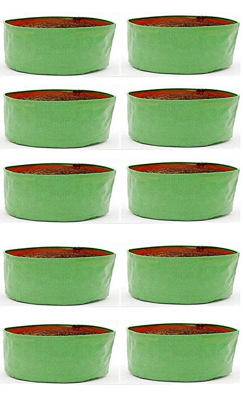 "Raj Royal Heavy Duty HDPE UV Stabilized Plant Grow Bags 24 x 9 inch, 260 GSM Strong,  Home Gardening / Terrace And Balcony Gardening Leafy Vegetable Planting Pots, Plant Bags  (Pack of 10)"