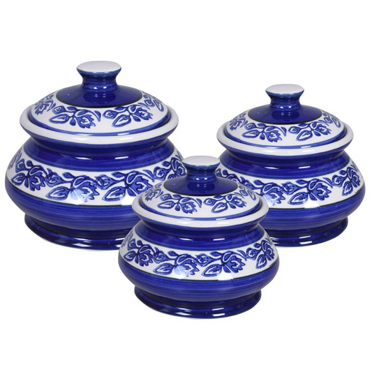 Raj Royal Ceramic Dinning Serving /Snack/ Mixing /Vegetable / Cereal / Soup / Salad / Tableware / Pudding Multipurpose / Desert / Food Storage Container Donga/ Degchi/ Handi / Casserole .