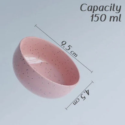 Glossy Pink 2 Ceramic Dinner Plate with 2 Serving Bowl