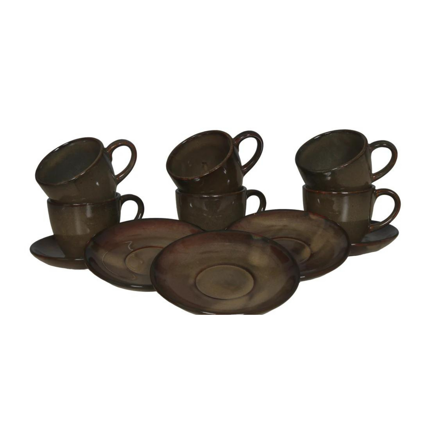 Raj Royal Stylish Print Ceramic Tea/Coffee Cups Set of 6 with Saucer (150ML)