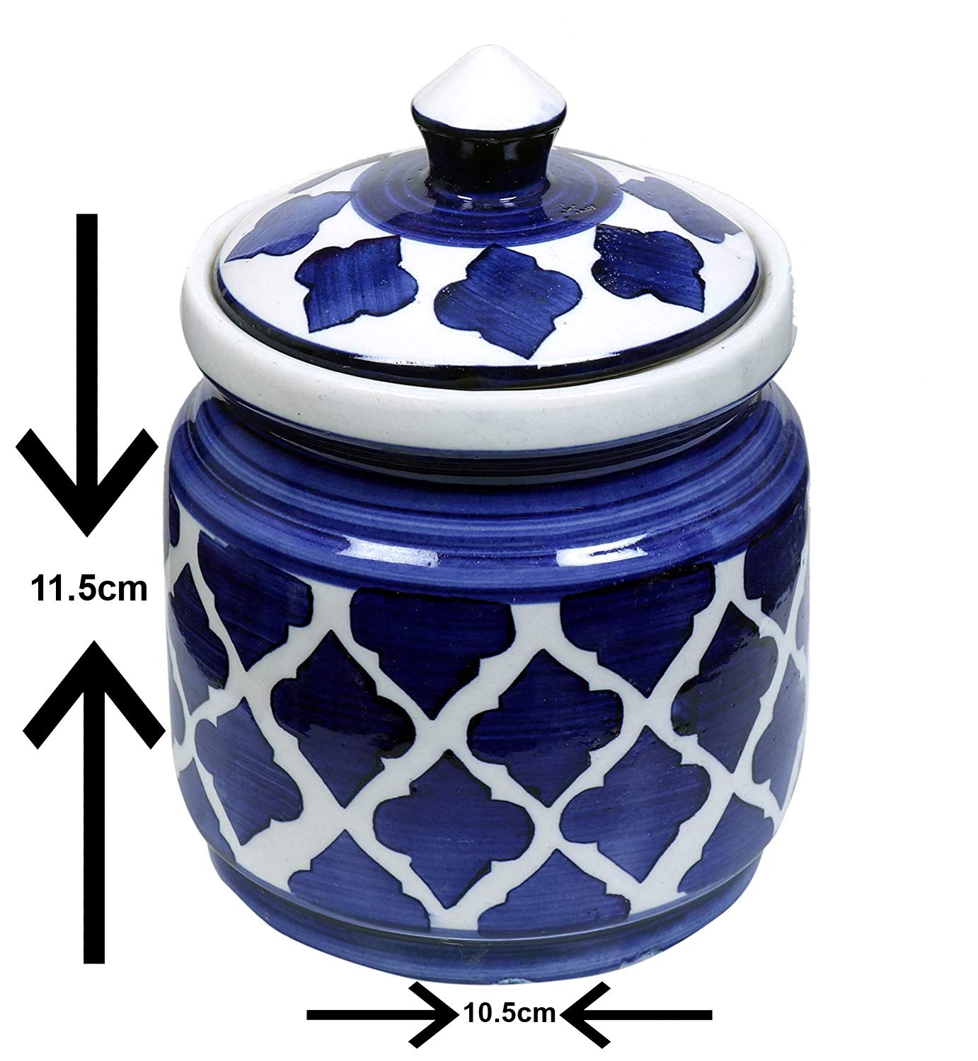 RAJ ROYAL Ceramic Storage Jar- Blue