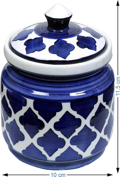 RAJ ROYAL Ceramic Storage Jar- Blue