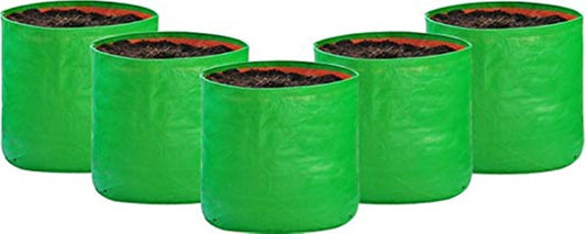 RAJ ROYAL High Density Polyethylene Plant Grow Bags for Terrace Outdoor and Indoor Area Gardening Bags for Home Garden 9 x 9 Inch (Pack of 5)