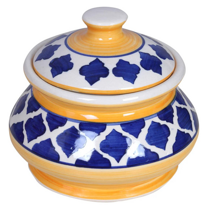 Raj Royal Ceramic Dinning Serving /Snack/ Mixing /Vegetable / Cereal / Soup / Salad / Tableware / Pudding Multipurpose / Desert / Food Storage Container Donga/ Degchi/ Handi / Casserole .