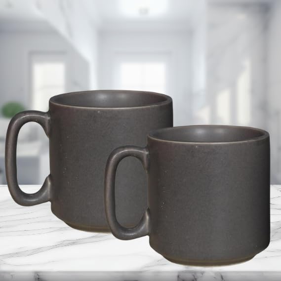 RAJ ROYAL Ceramic Mugs 250ml - Coffee/Tea Mugs - Microwave, Dishwasher Safe Tea Cups for Daily Use & Party (Set of 2 Cups)