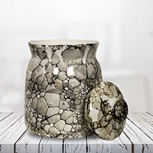 RAJ ROYAL Ceramic Storage Container Jar With Lid - Storage Canister (Grey) - 1.25 Kilogram