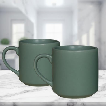 RAJ ROYAL Ceramic Mugs 250ml - Coffee/Tea Mugs - Microwave, Dishwasher Safe Tea Cups for Daily Use & Party (Set of 2 Cups)