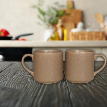 RAJ ROYAL Ceramic Mugs 250ml - Coffee/Tea Mugs - Microwave, Dishwasher Safe Tea Cups for Daily Use & Party (Set of 2 Cups)