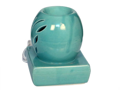 RAJ ROYAL Black, Green, White Oval Shaped Ceramic Electric Aroma Diffuser Essential Oil Burner Air Freshener for Home SPA Office Decor (15 x 12 cm)