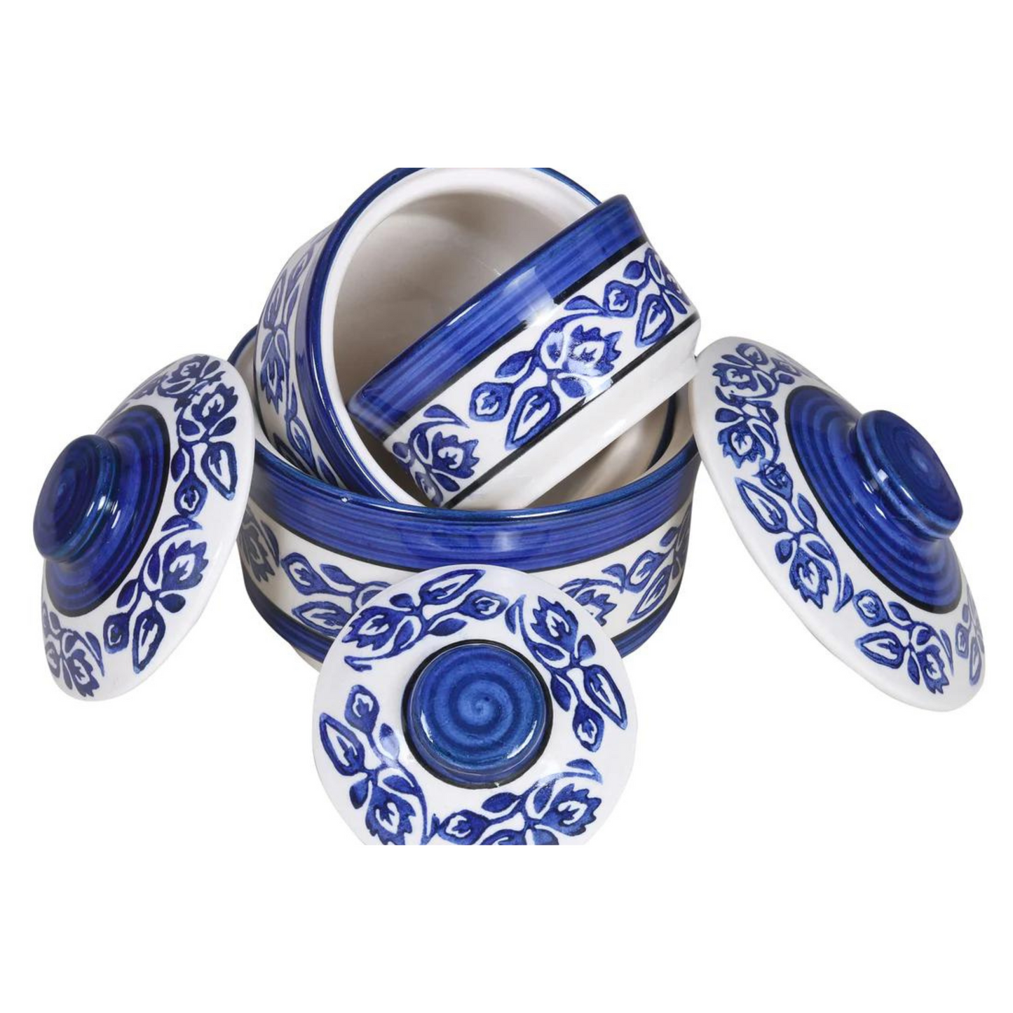 Raj Royal Ceramic Dinning Serving /Snack/ Mixing /Vegetable / Cereal / Soup / Salad / Tableware / Pudding Multipurpose / Desert / Food Storage Container  Donga/ Degchi/ Handi / Casserole .