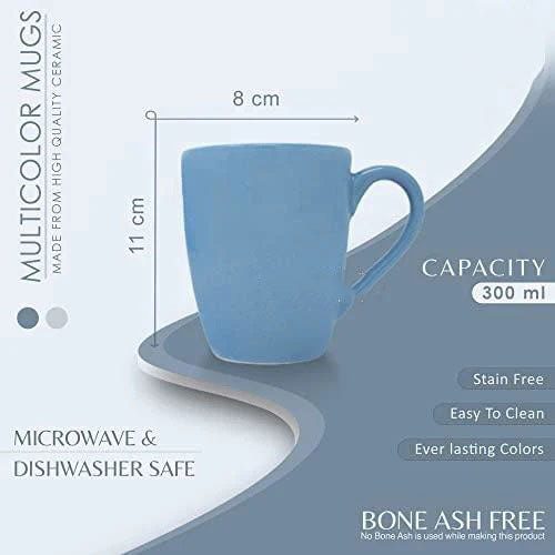 Solid Multicolor Coffee Mug (Set of 6)