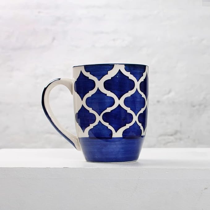 RAJ ROYAL Ceramic Mugs 250ml - Coffee/Tea Mugs - Microwave, Dishwasher Safe Tea Cups for Daily Use & Party (Set of 2 Cups)