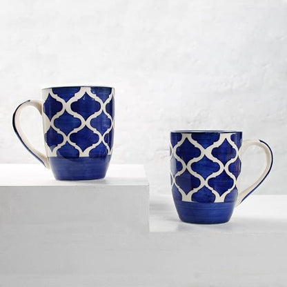 RAJ ROYAL Ceramic Mugs 250ml - Coffee/Tea Mugs - Microwave, Dishwasher Safe Tea Cups for Daily Use & Party (Set of 2 Cups)