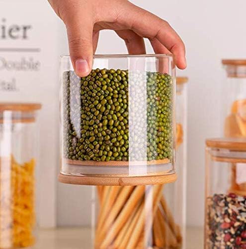 RAJ ROYAL Borosilicate Airtight Food Storage Jar with Wooden Lid Capacity  500 ML